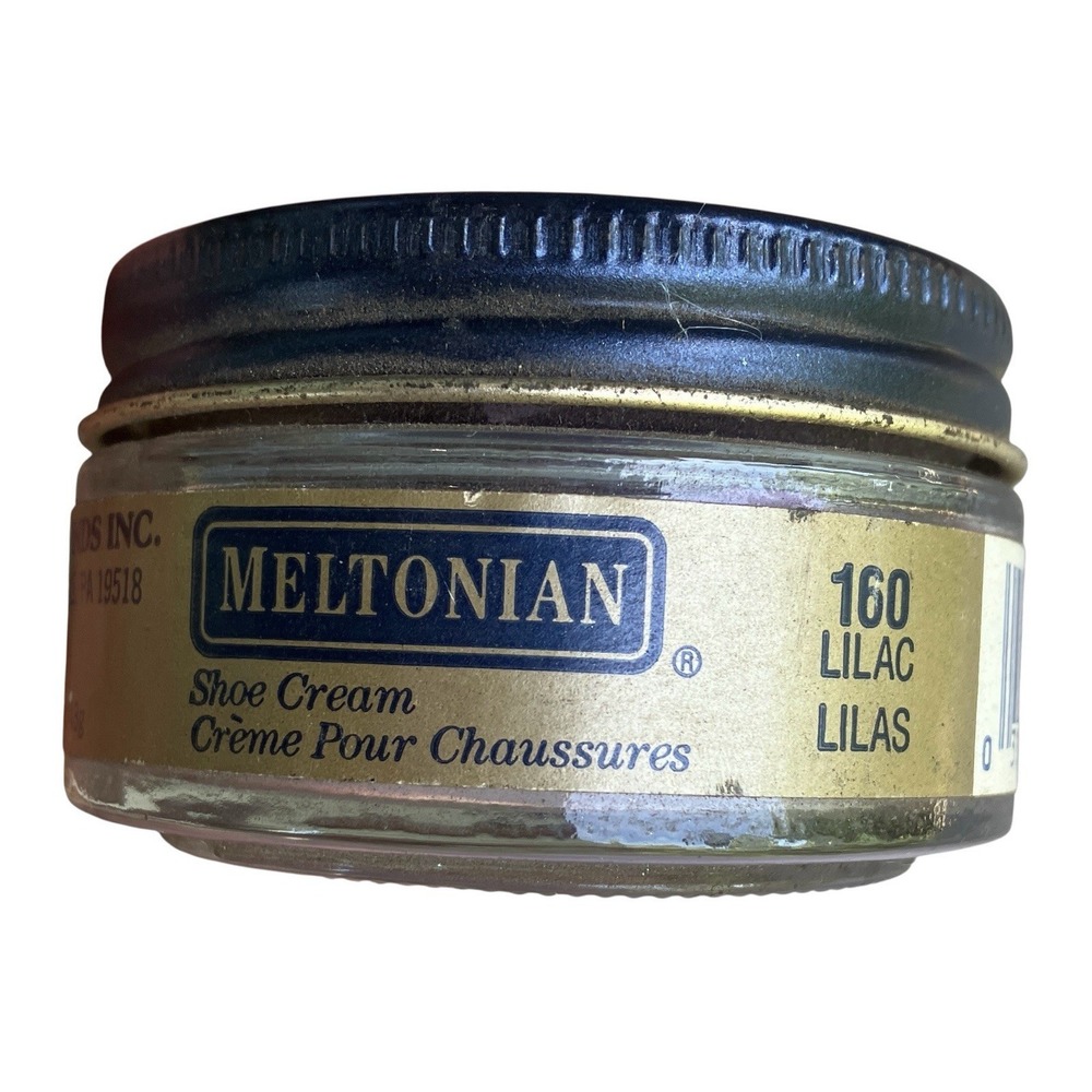 Vintage Meltonian Shoe Cream #160 Lilac Purple Polish Jar Rare Discontinued NOS - Picture 5 of 7